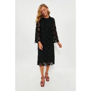 Tuckernuck Black Floral Eyelet Midi Dress